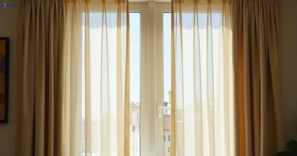 Dull dusty drapes in deepdene-vic before professional cleaning